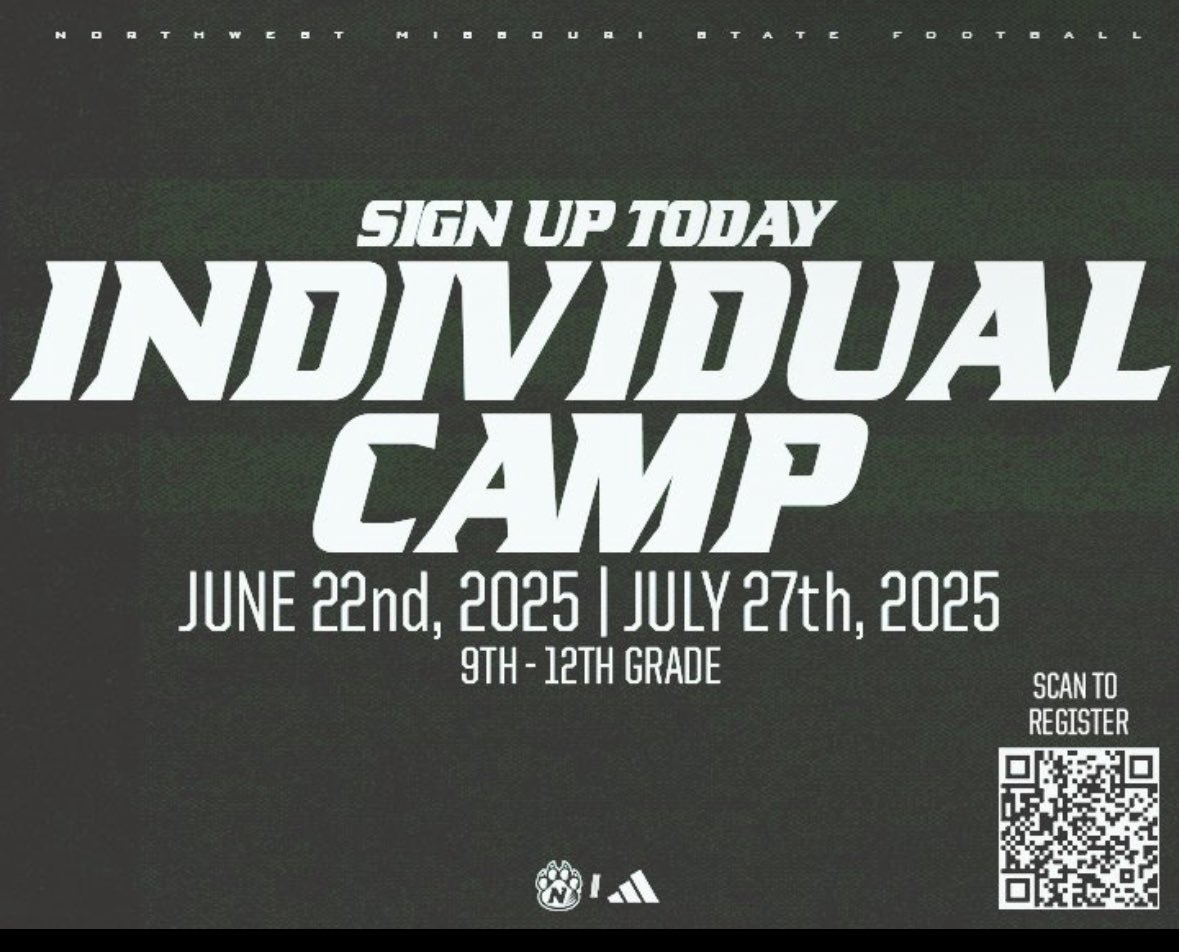 V_Williams3's tweet image. I will be attending northwest Missouri state camp June 22nd. Can’t wait to showcase my skills @WykstraConnor @Dawavykoach @Coach_RayS @ScottPingel10
