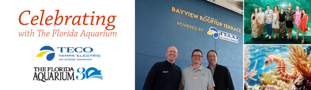Overlooking Tampa Bay, there’s a stunning new space at <a href="/FloridaAquarium/">The Florida Aquarium</a> - The Bayview Rooftop Terrace Powered by TECO stands as both a physical &amp; symbolic representation of <a href="/TampaElectric/">Tampa Electric</a> 's long-standing &amp; innovative partnership w/the Aquarium. #TECOProud dy.si/FUJHca2