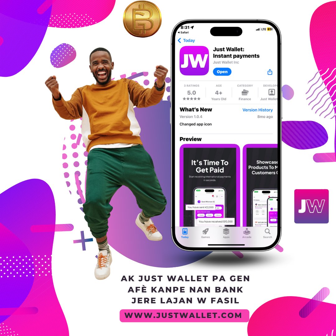 bronze360's tweet photo. Just Wallet se solisyon pou tout ayisyen ki gen problem kreye yon kont bank Sendomeng, avek aplikasyon an wap kapab konsève lajanw, voye e resevwa lajan nan 66 peyi, Saw ap tann pouw fe laviw vinn fasil📲💵 https://t.co/Z7SgZr48QY