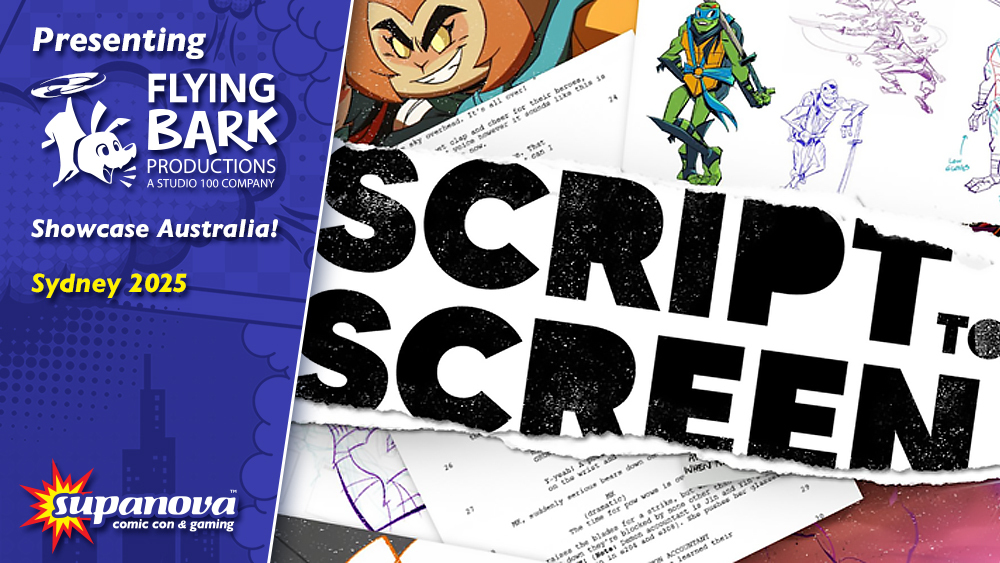 Headed to <a href="/SupanovaExpo/">Supanova Comic Con & Gaming 💥</a> this weekend? 

Join Flying Bark’s <a href="/BarkelChristian/">Christian Barkel</a> and Jen Dickinson as they take you behind the scenes of the production process on some of our most iconic projects!

📆 Sat, 21 June @ 3:30pm
📍 Supanova Gaming Stage, Sydney
🎟️ supanova.com.au/guests/flying-…