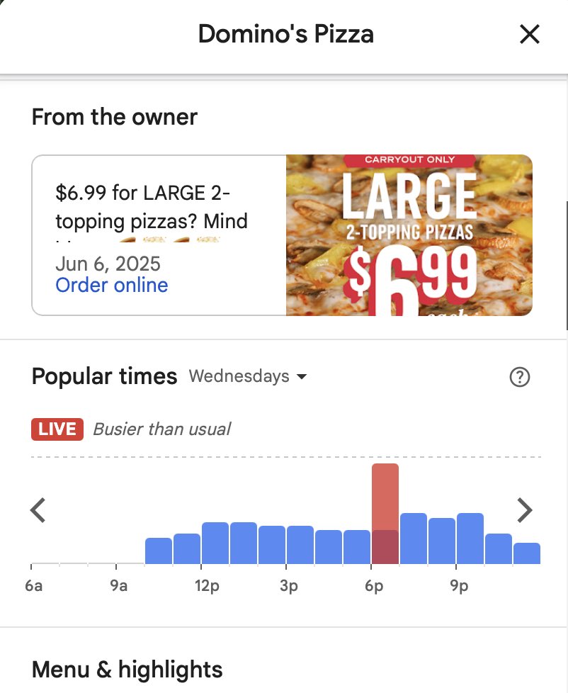 Who knew that Domino’s near the pentagon can be a sign we going to war.