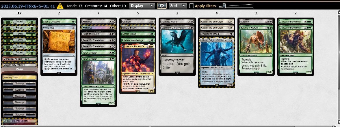 5-0 the phatom sealed tria.This format is so much fun,definitely one of the best,also the best ff "game" since ff12. Play 41 cards cause run out of time,should cut the 3/4.