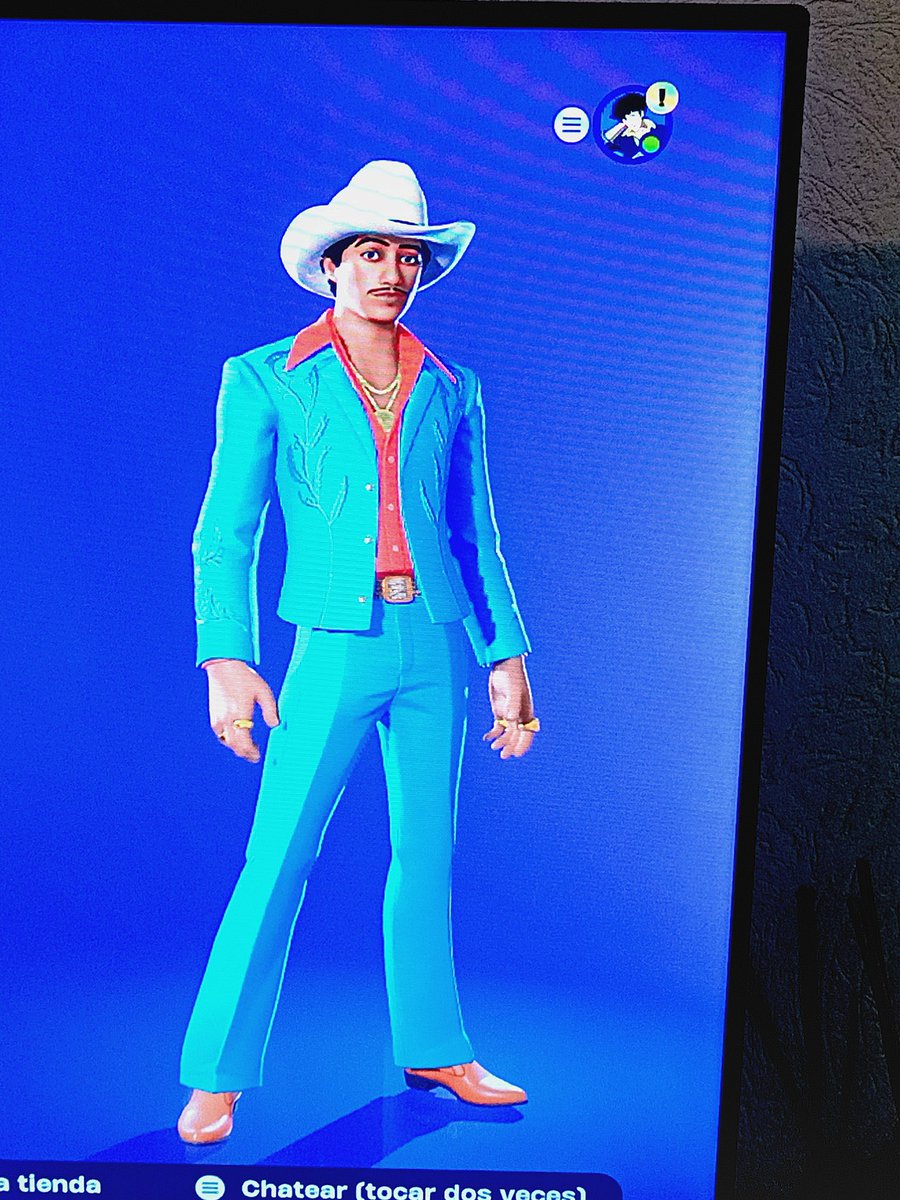 Al_On_In's tweet photo. Ahuevo banda, ya sacaron la skin de Chalino Sanchez 🤠 
Ya solo falta la animacion donde lee un papelito.

#DeRegiosParaRegios #Fortnite https://t.co/RmRzqJKbeK