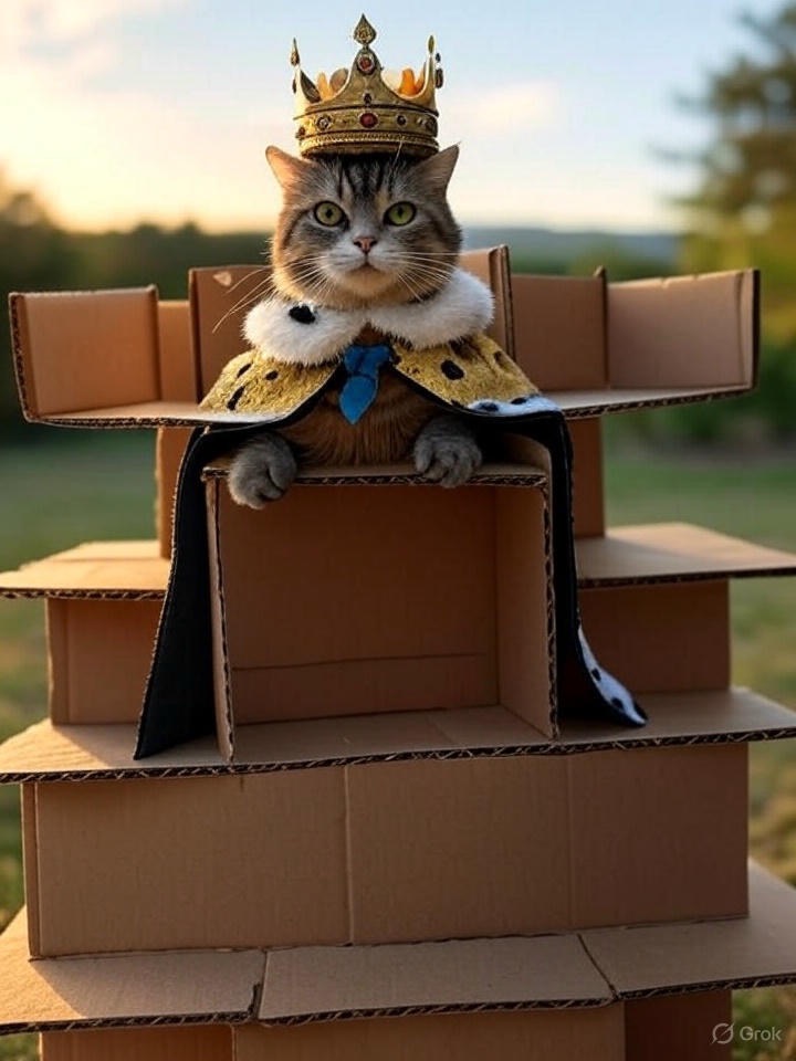 AlabamaSaloli's tweet photo. ๐ฆ #TodayWeCelebrate International Box Day! On June 19, 2025, revel in catsโ love for cardboard, a quirky bond since boxes were invented! My kitty claimed a box fort todayโpurring royalty! ๐บ Share your feline fun with #InternationalBoxDay! ๐พโจ #DateInFocus #CatsAndBoxes #PawSome