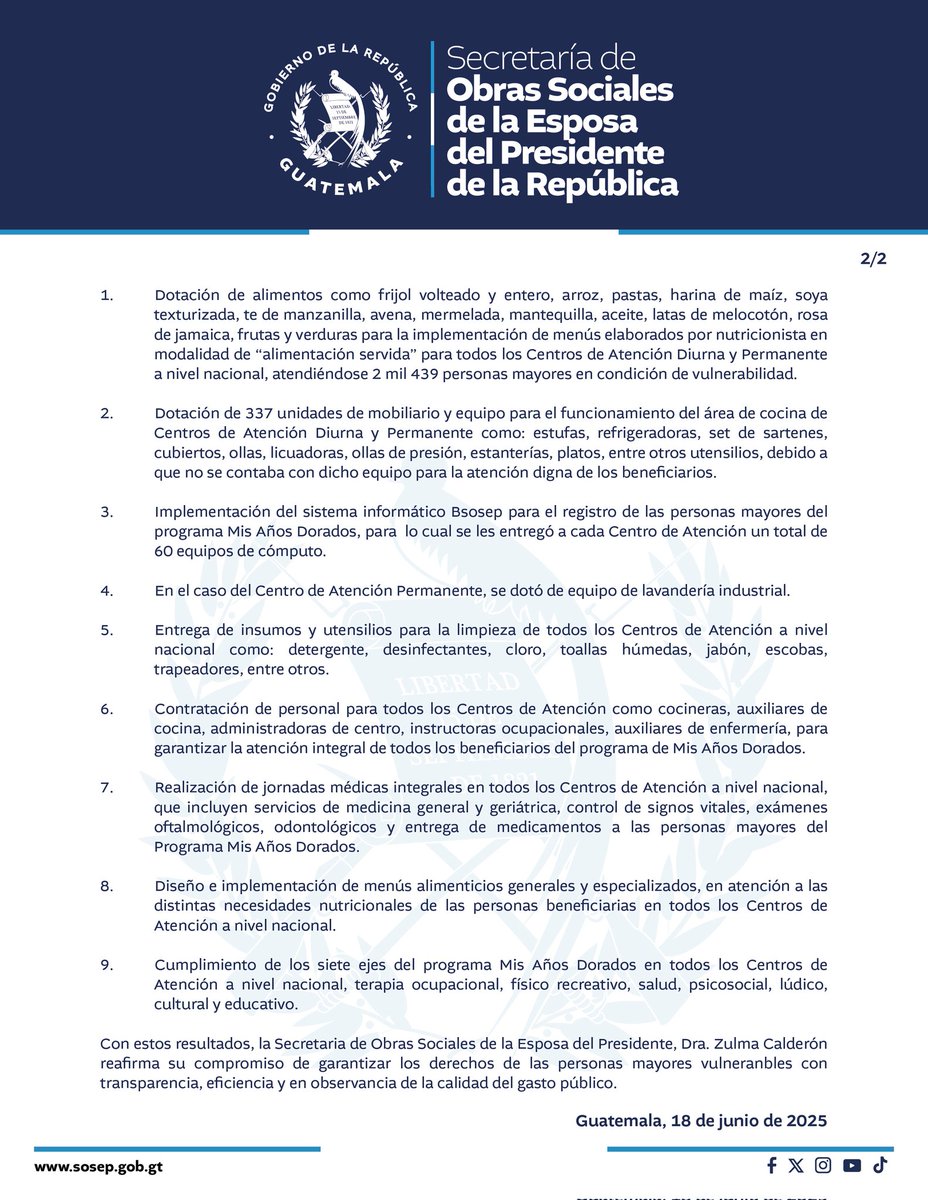 La #SOSEP reafirma su compromiso con las personas vulnerables, la transparencia y la calidad del gasto público: