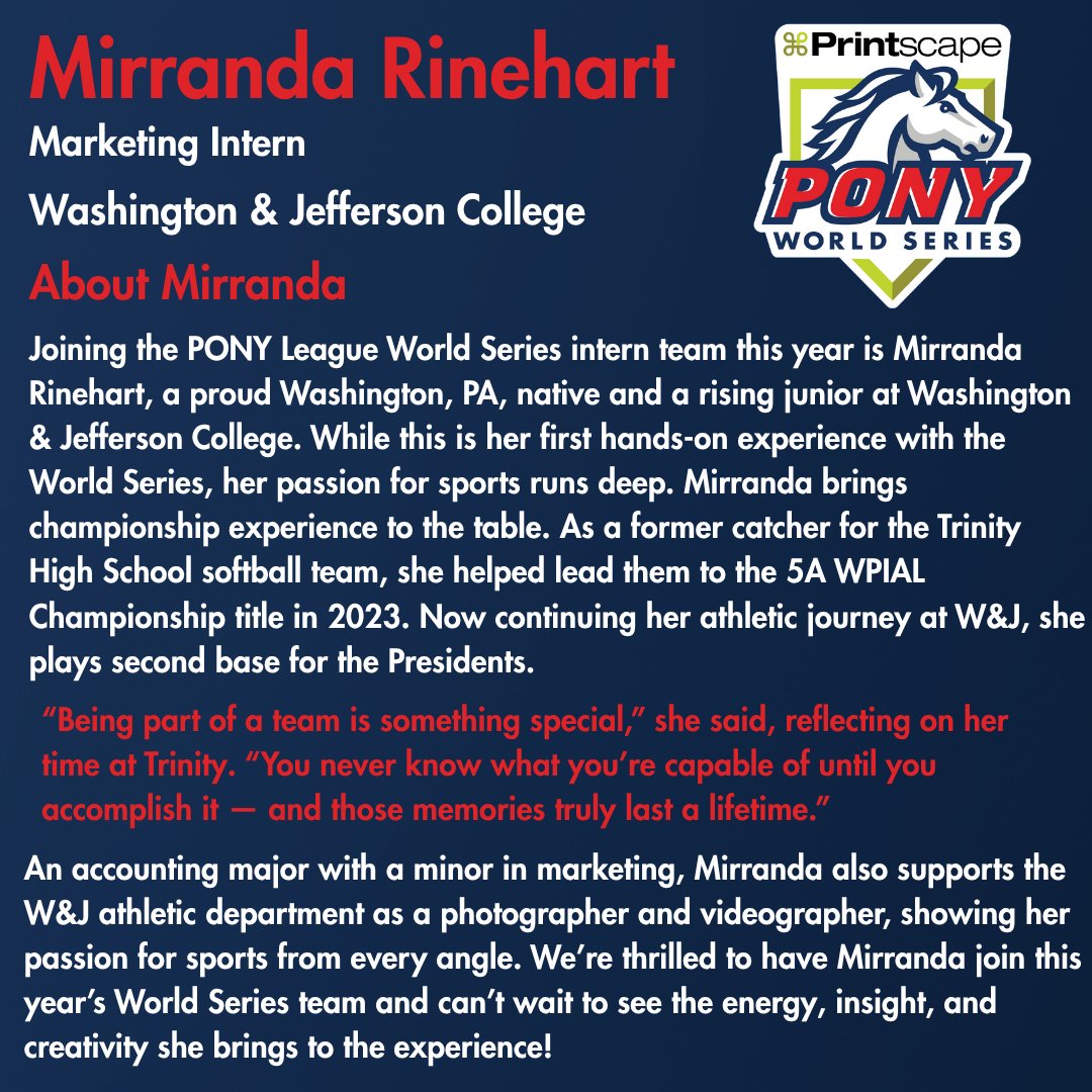 It takes a village to bring the World Series to life—and ours runs on heart, hustle, and volunteers. We're a 501C3 nonprofit powered by hundreds of volunteers, but today we’re shouting out two MVPs behind the scenes: interns Caylin Angel and Mirranda Rinehart. From planning to