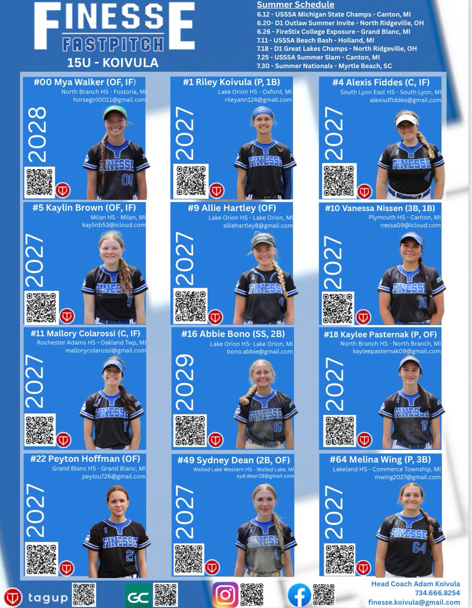 Finesse 15u Koivula (@finessekoivula) on Twitter photo Excited to be playing in the <a href="/d1fastpitch1/">D1 Fastpitch</a> Outlaws Summer Invitational this weekend!
<a href="/FinesseOrg/">Finesse Fastpitch</a> Excited to be playing in the <a href="/d1fastpitch1/">D1 Fastpitch</a> Outlaws Summer Invitational this weekend!
<a href="/FinesseOrg/">Finesse Fastpitch</a>
