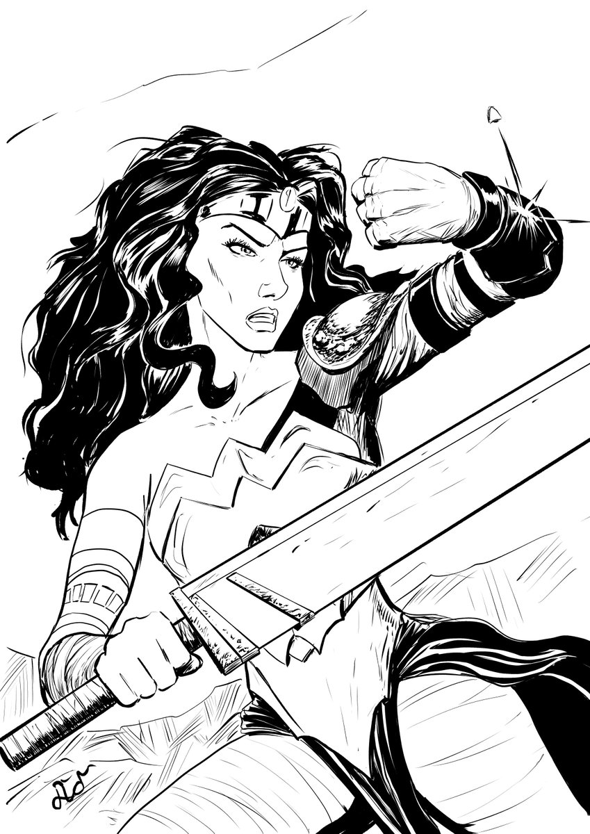 AdhockArt's tweet image. Trying out something new.
#absolutewonderwoman #WonderWoman
#comicart #drawing #CLIPSTUDIO