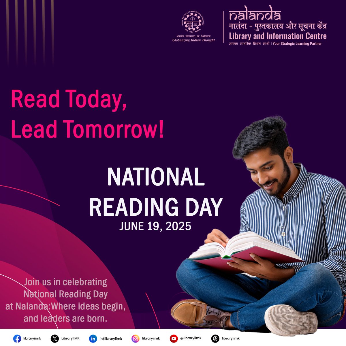 LibraryIIMK's tweet image. Read a book. Feed your soul. Grow your mind. 🌱📖 #NalandaReads #ReadingMatters