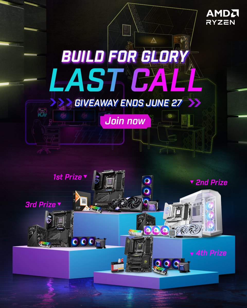 MSI Gaming (@msigaming) on Twitter photo Your dream PC starts here.
Enter the giveaway to win MSI gaming components and Fury DDR5 memory— built for power and effortless upgrades with #EZDIY.
Join now: msi.gm/BuildForGlory_x
#MSIBuildForGlory #Kingston #9800x3d #gamingpc #gamingsetup <a href="/kingstontech/">Kingston Technology</a> Your dream PC starts here.
Enter the giveaway to win MSI gaming components and Fury DDR5 memory— built for power and effortless upgrades with #EZDIY.
Join now: msi.gm/BuildForGlory_x
#MSIBuildForGlory #Kingston #9800x3d #gamingpc #gamingsetup <a href="/kingstontech/">Kingston Technology</a>