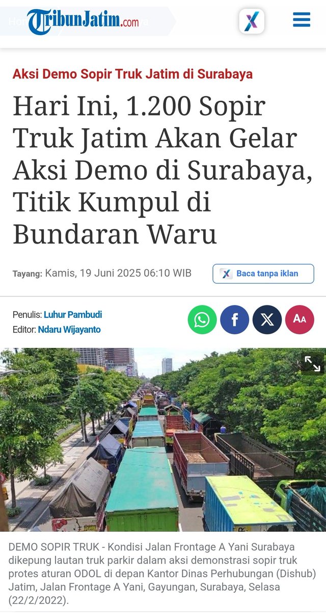 BudiBukanIntel's tweet photo. Membersamai kawan kawan driver truk yang hari ini aksi blokade jalan di Surabaya ✊🏾

Untuk yang ada dokumentasi, boleh share di reply https://t.co/UsgA5fPqIh