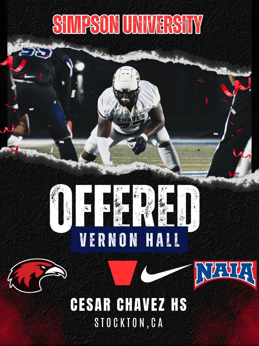 they_willknow77's tweet image. After an amazing talk with @coachcasados I am blessed to receive my second offer to @SimpsonU_FB #AGTG 

@CoachDGraves7 @lastking_Ali @CoachZachN_ @_Vc_209 @CoachCamy75 @Coach_Nai @coach_schaft @CoachZackGoodFB @CoachAGarcia_