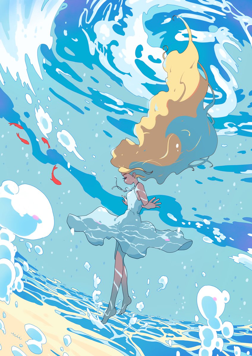 暑いので涼しくなる画像を貼れ」|三井森太郎のイラスト