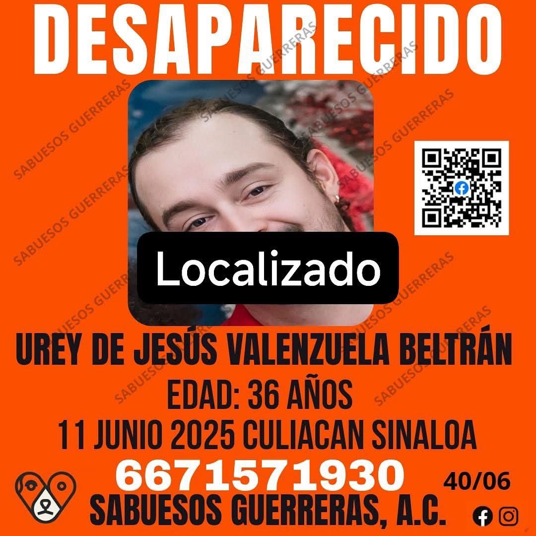 Urey Valenzuela fue localizado sin vida

Descanse en paz

#hastaencontrarles