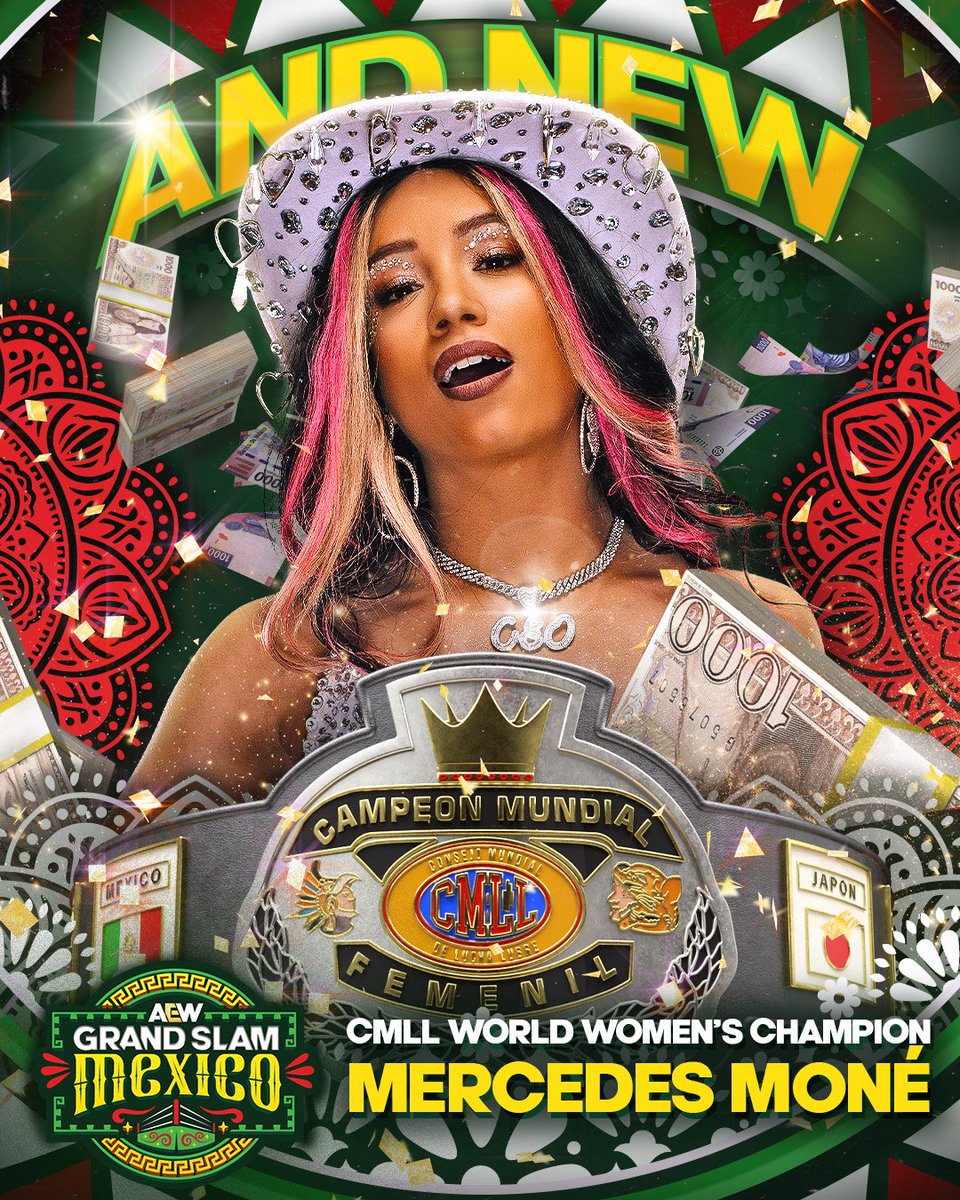 Congrats <a href="/MercedesVarnado/">Mercedes Moné Varnado</a> 
#AEWGrandSlamMexico