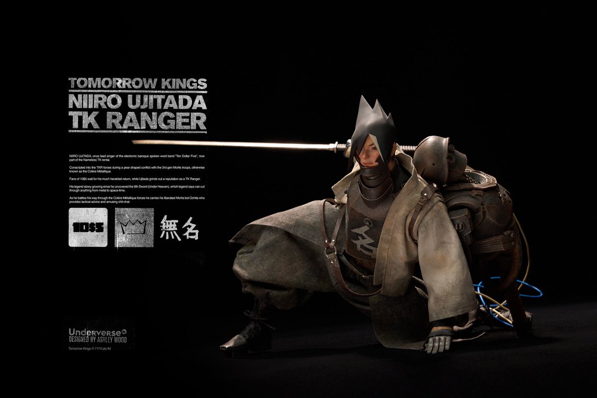 underversehq's tweet image. TOMORROW KINGS TK RANGER NIIRO UJITADA Pre-orders will start June 20th at 10:00AM China Timezone /June 19th at 19:00PM Pacific Timezone at Underverse.com!

#underverse #underversehq #uvhq 
#tomorrowkings #ashleywood