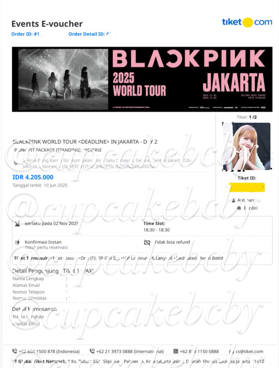 wts BLINK PIT

BLACKPINK DEADLINE IN JAKARTA
BLINK PIT STANDING DAY 2

2 Tix
Atas nama pribadi
qn 100an weverse

💸 price 5.5 jt

aku urusin sampe tiket fisik
bisa COD tapi prefer yang mau langsung take
Want to sale wtt wtb wta bp deadline in jakarta
#DEADLINE_IN_JAKARTA