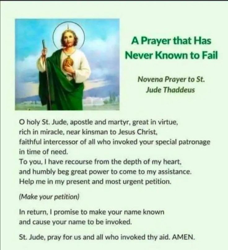 St. Jude Thaddeus, pray for us 🙏