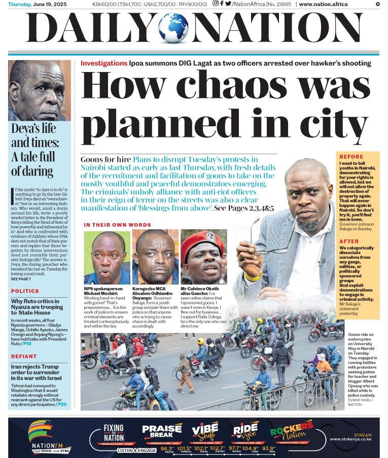 Good morning.. Goons in the city update