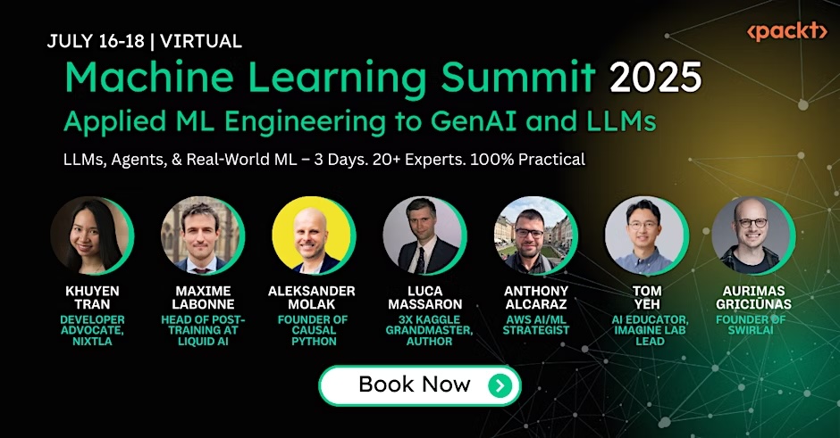 sudo_anuj's tweet image. #GenAI #rag #MCP 
Serious about Machine Learning? 
Don’t miss this ML Summit 2025 by Packt.
 ✅ Agentic RAG &amp;amp; Graph-based Retrieval
 ✅ Develop Agents with MCP and A2S
 ✅ Building Agentic AI Systems with Open-Source 
💡Register for 40% discount: lnkd.in/eRgKTCzh
