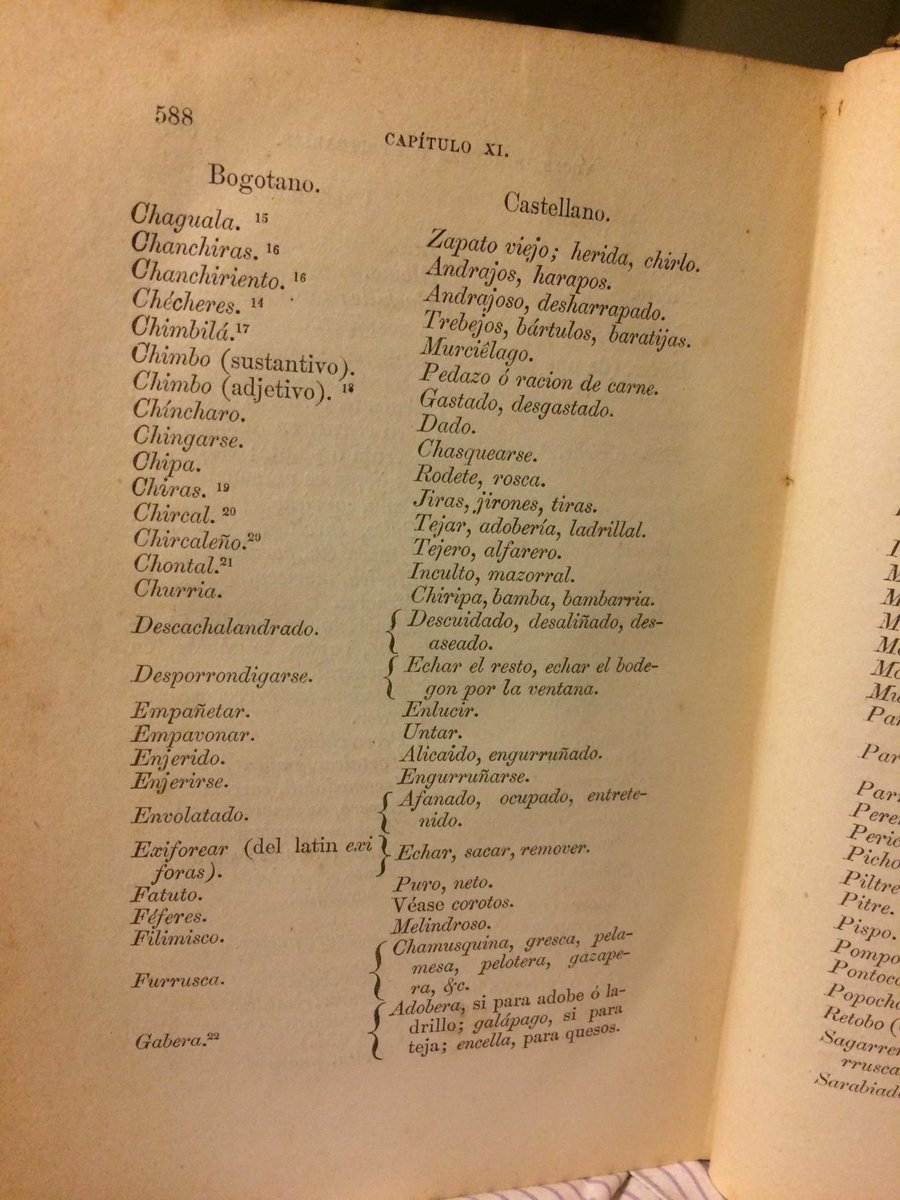 Historia de Colombia (@colombia_hist) on Twitter photo El español de Bogotá en 1881. ¿Cuantas de estas palabras usa hoy usted?
Libro de Rufino José Cuervo <a href="/CaroyCuervo/">Instituto Caro y Cuervo</a>
Aporte de <a href="/JuanaCamacho/">Juana Camacho Otero, Ph.D.</a> El español de Bogotá en 1881. ¿Cuantas de estas palabras usa hoy usted?
Libro de Rufino José Cuervo <a href="/CaroyCuervo/">Instituto Caro y Cuervo</a>
Aporte de <a href="/JuanaCamacho/">Juana Camacho Otero, Ph.D.</a>
