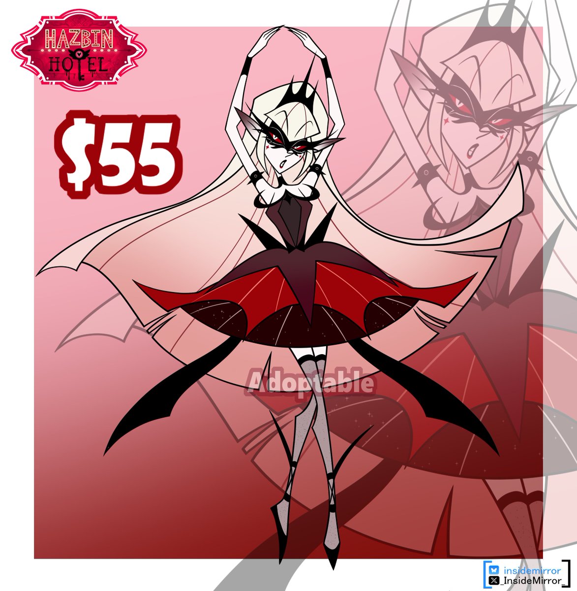 _InsideMirror_'s tweet image. ❤️🖤 Sinner ballet dancer 🖤❤️
❤️🖤$55🖤❤️
✓Send me a dm or comment below if interested!✨
#HazbinHotel #hazbinadopt #HazbinHotelFanart #HazbinHotelArt #HazbinHotelOC #HelluvaBossOC #HelluvaBoss