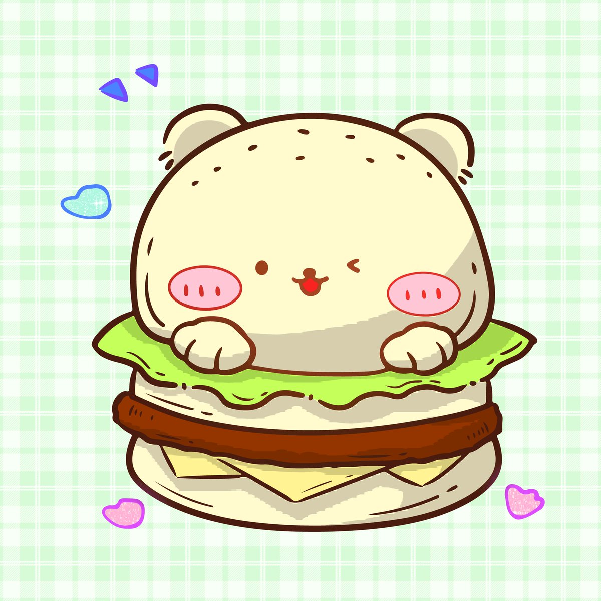 当店の看板メニューですかぁ？
うちのマスコットキャラクターをイメージした
『ふじバーガー』です！🐻‍❄️

なお、お値段は時価でございます