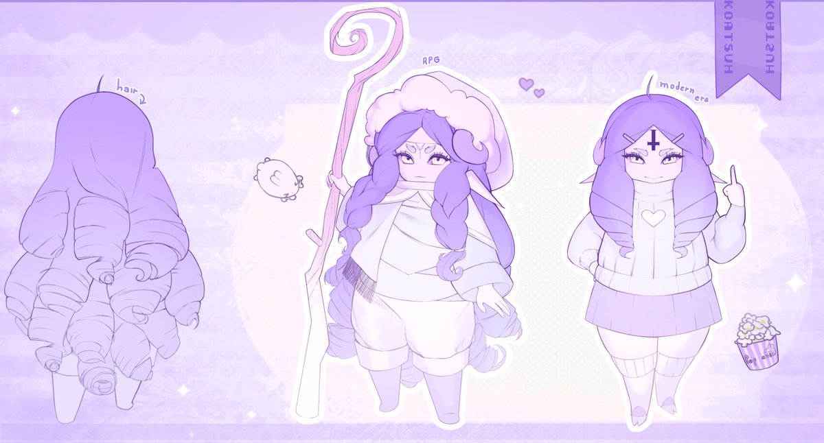 Koatsuh's tweet image. ref sheet 💜