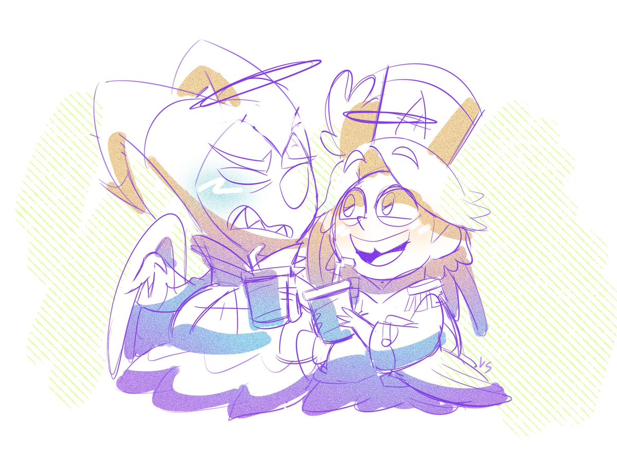 Scribbly 🖍️ Talking about a bad movie they just saw idk ;;__;;;;;
#HazbinHotelAdam #HazbinHotelAbel