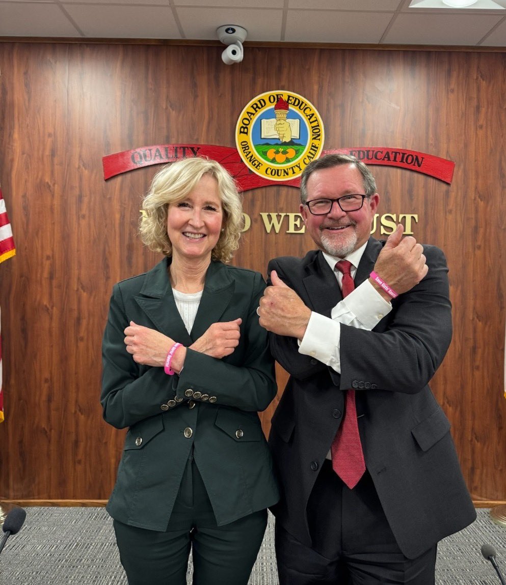 OCBOE( Orange County Board of Education) in California passed the resolution to support girl's sports. They are crossing their hands to show support and standing in solidarity with women.  Its a good day for education and women