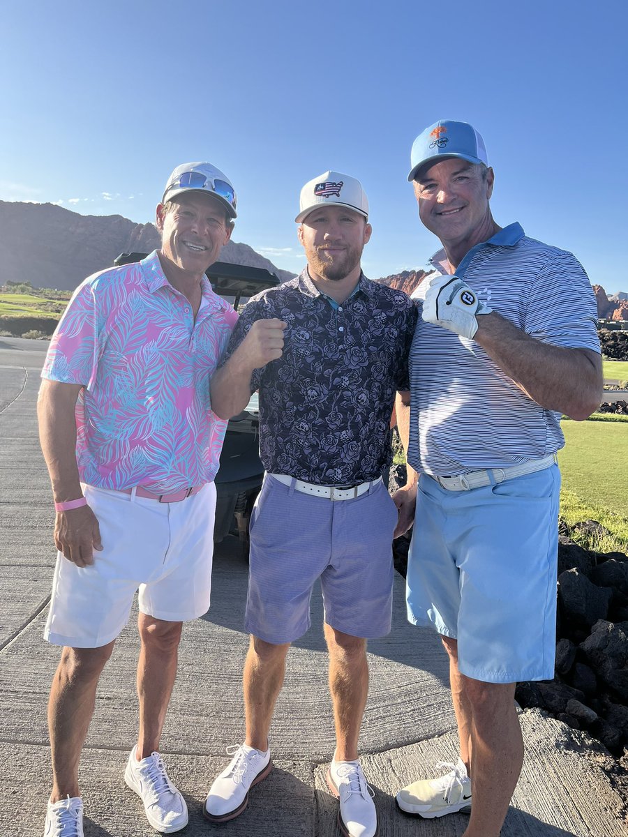 Gregg_Jefferies's tweet image. Dusty Allen @bigdnky and I got a chance to hang with Justin Gaethje @Justin_Gaethje at a recent golf charity event, great guy!!!!