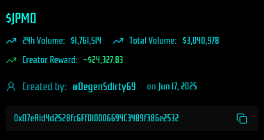 dirtydegen (@degensdirty69) on Twitter photo 24 hour update, thanks to $CLIZA i've been printing on rewards I haven't sold a single token either.
Shout out to <a href="/ClizaSystems/">Cliza Systems</a>
truly believe this is the most goated creator reward system on the market $CLIZA FYI i've been spending rewards on marketing & content
Higher $JPMD 24 hour update, thanks to $CLIZA i've been printing on rewards I haven't sold a single token either.
Shout out to <a href="/ClizaSystems/">Cliza Systems</a>
truly believe this is the most goated creator reward system on the market $CLIZA FYI i've been spending rewards on marketing & content
Higher $JPMD