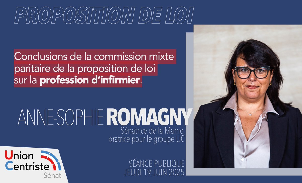 #DIRECTSÉNAT

⏳ Aujourd'hui en séance publique au Sénat

🔴 Conclusions de la commission mixte paritaire sur la proposition de loi sur la profession d'infirmier

💬 Avec <a href="/ASRomagny/">Anne-Sophie ROMAGNY</a>