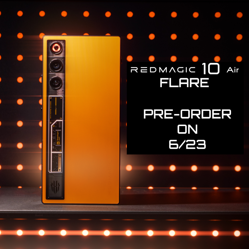 redmagicgaming's tweet photo. #REDMAGIC10Air Flare. 🔥
Orange. Loud. Unmissable.
Pre-order starts June 23rd. Click here to be notified.