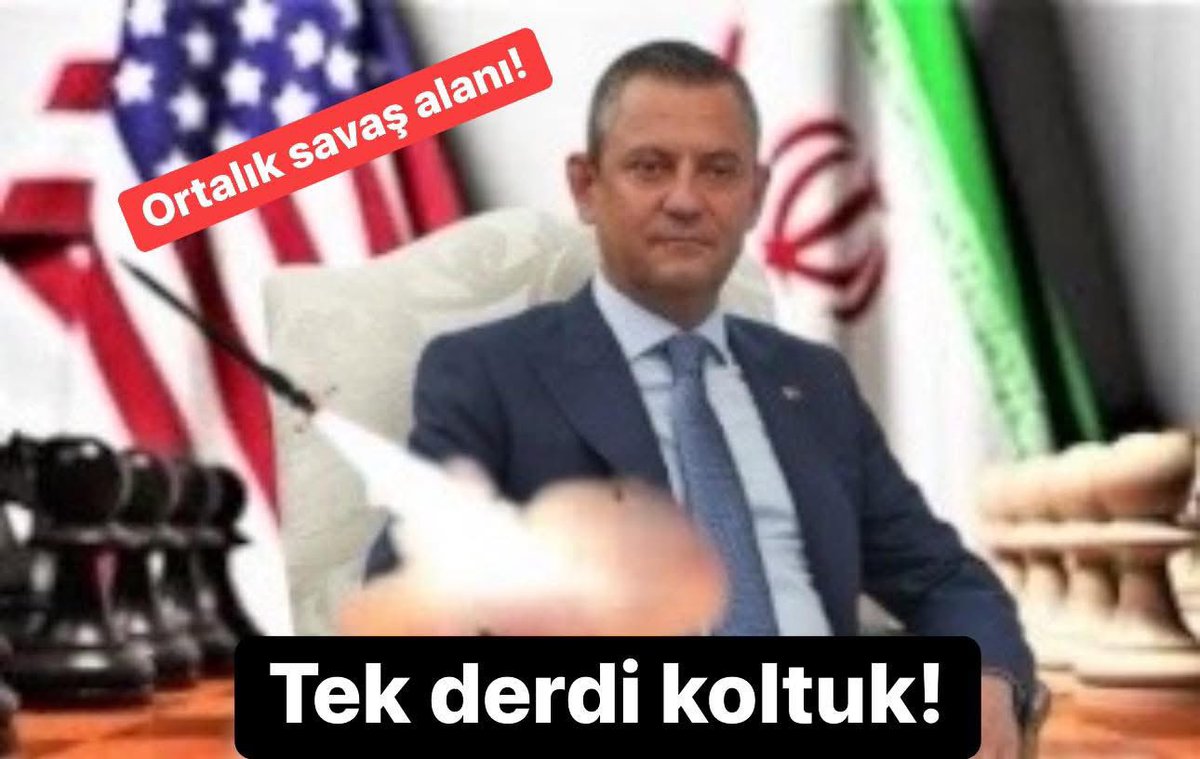 Orta doğuda savaş tartışılıyor … Mezhep ve bölgesel savaş olasılıkları söz konusu …
Ortalık cehenneme dönebilir … 

CHP yönetiminden adam akıllı analiz ve yorumlar duyuyor musunuz ?

Özgür Özel’in tek derdi koltuğu ve statükosunu korumak …

Akp savaşı bahane edip Olağanüstü