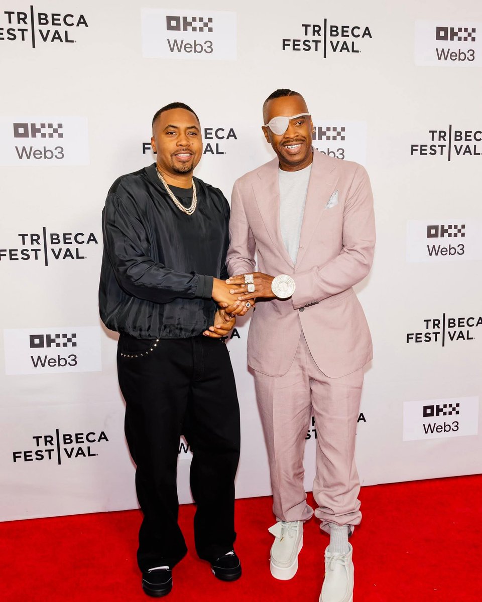 ivand_oasis's tweet photo. When Hiphop's #Royalty rub shoulders
in Tribeca @Nas and #Slick_Rick
@therulernyc.

Hiphop's best #Lyricist &amp; #Story_Teller
in one place and one pic. https://t.co/nJ5Nw6KPso