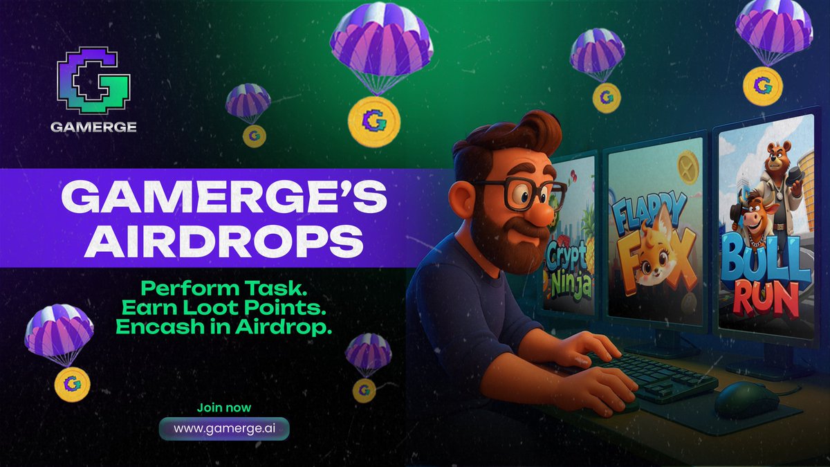 Gamergeai's tweet photo. Complete tasks. Earn loot.
Turn points into airdrop crypto rewards!

🎮 Claim Now: https://t.co/dGtkKfpAEl

#gamerge #gmgtoken #cryptotoken #cryptorewards #playtoearn #lootpoints #airdrops https://t.co/VlgpSdorFN