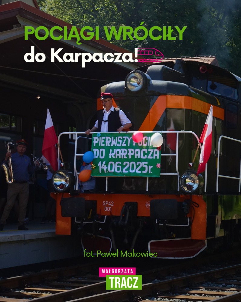 🚄 Budujemy kolej przyszłości! 💪

🥳 14 czerwca tego roku do Karpacza wróciły pociągi! Po 2️⃣5️⃣ latach #Karpacz znowu jest połączony koleją z Polską! To kolejny przykład tego, jak na #DolnyŚląsk inwestuje się w kolej 💛🖤 Ogromne gratulacje dla Zarządu Województwa i spółki