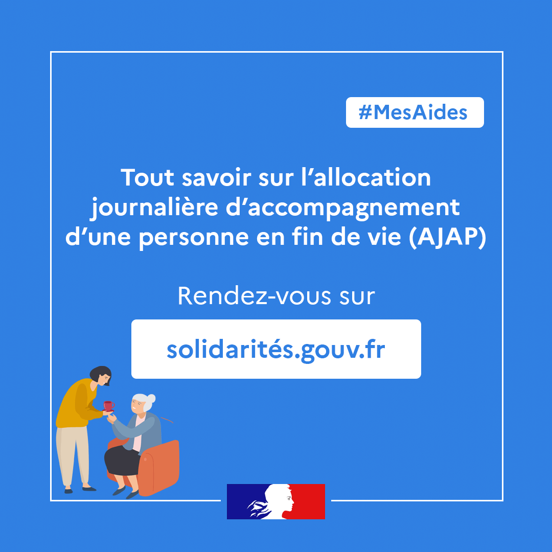 #MesAides | Connaissez-vous toutes les aides liées à votre situation ? Retrouvez tout ce qu'il faut savoir sur l’allocation journalière d’accompagnement d’une personne en fin de vie (AJAP) sur ➡ swll.to/01nwFW