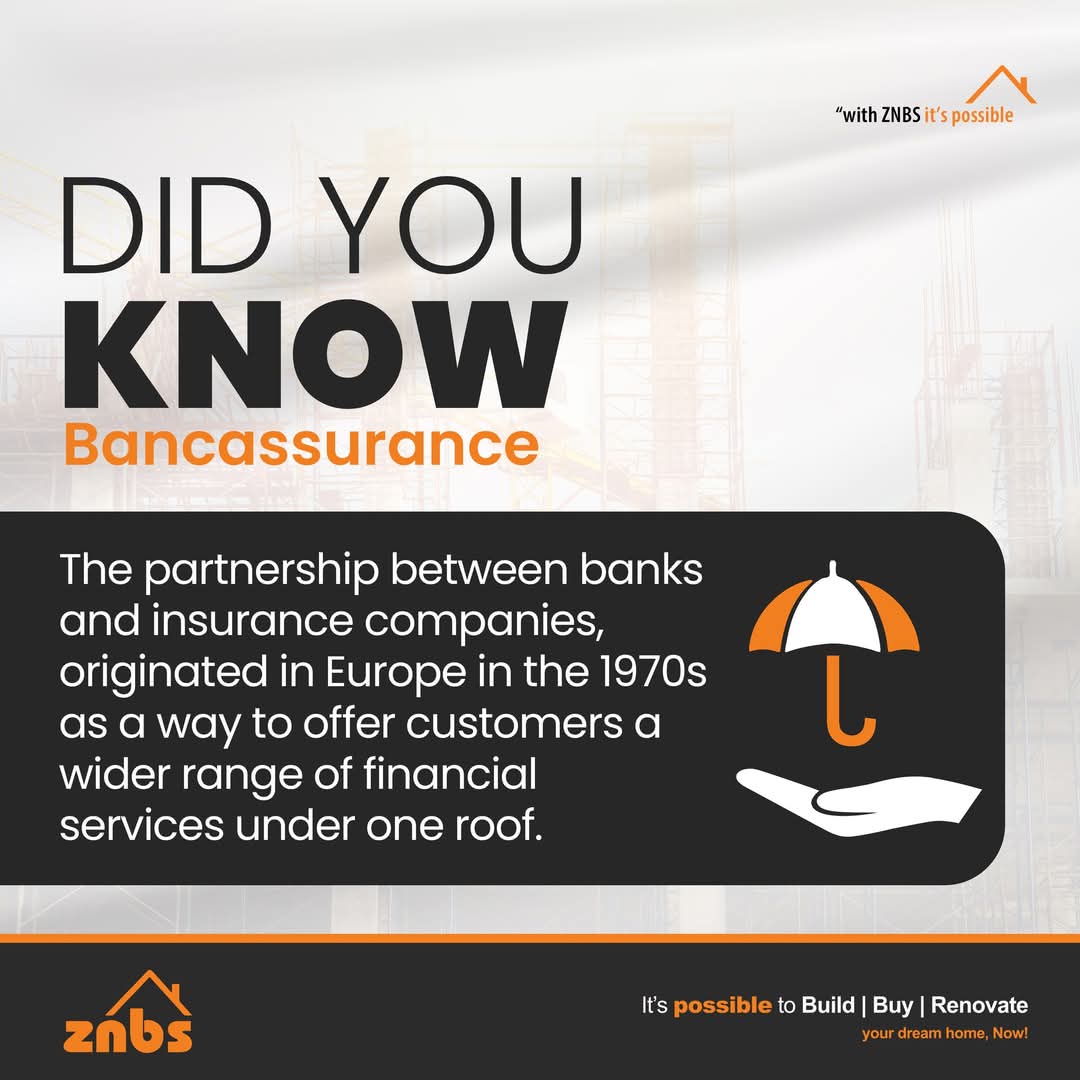 ZNBSofficial's tweet photo. Did you know?

The partnership between insurance companies and banks dates back to the 1970s, created to offer customers a broader range of financial services under one roof.
 
#ZNBS #ItsPossible https://t.co/int66U7MOQ