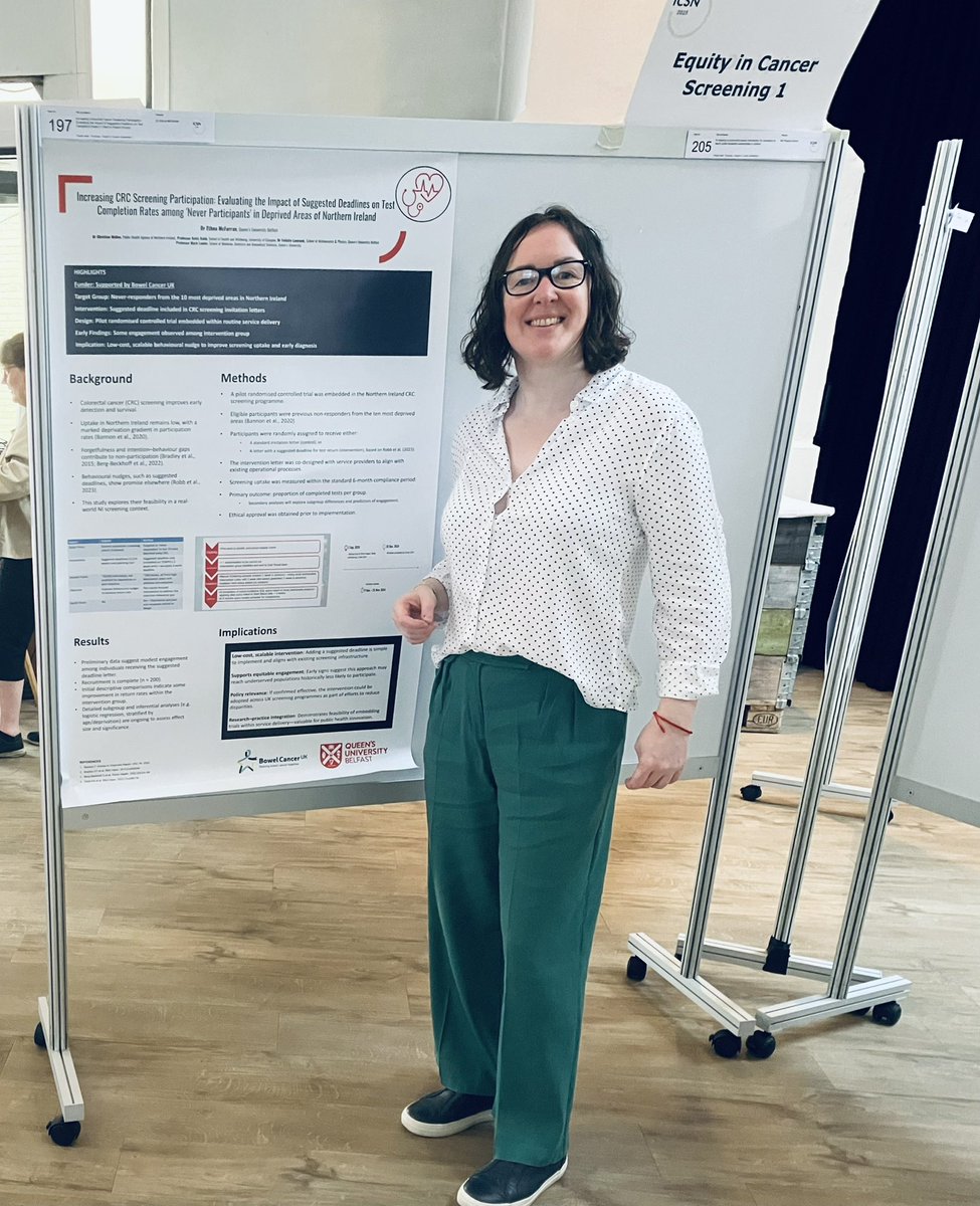 ethna (@ethna7) on Twitter photo Join me at todays Poster Session #197 #ICSN2025 to hear about our <a href="/bowelcanceruk/">Bowel Cancer UK</a> funded project testing suggested deadlines in #CRC screening invites for never participants living in more deprived areas Join me at todays Poster Session #197 #ICSN2025 to hear about our <a href="/bowelcanceruk/">Bowel Cancer UK</a> funded project testing suggested deadlines in #CRC screening invites for never participants living in more deprived areas