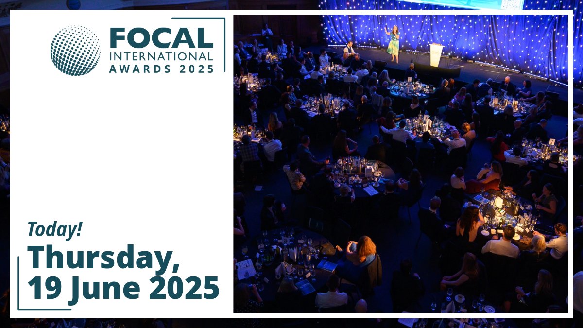 FOCALint's tweet image. The day has finally arrived!!
We are excited to welcome you at 5:30pm at Church House Westminster for the FOCAL International Awards!
Good luck to all the shortlisted nominees 🏆
#FOCALAwards2025