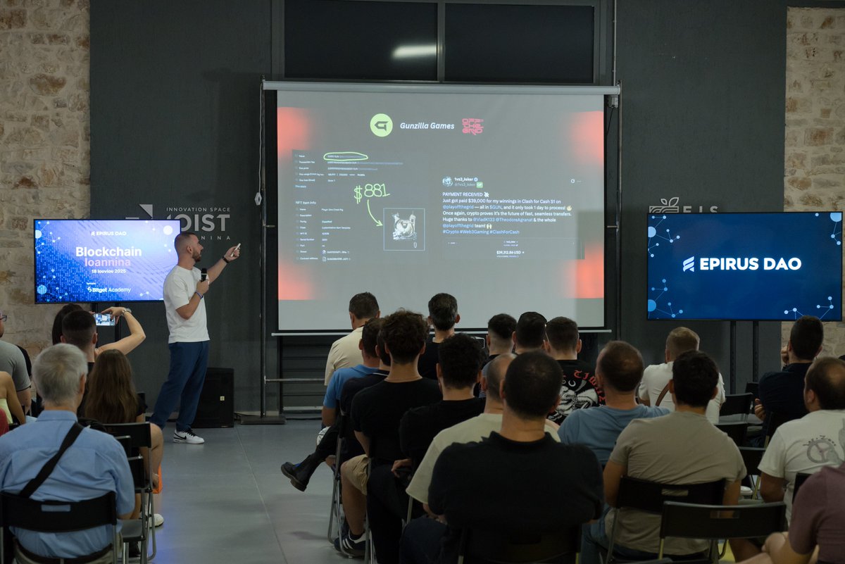 epirusdao's tweet photo. We’re sharing a few photos 📸
More highlights and video coming soon.
This is just the beginning.
#BlockchainIoannina #EpirusDAO #Web3Greece #OnchainCommunity https://t.co/N4L1kyQaQp