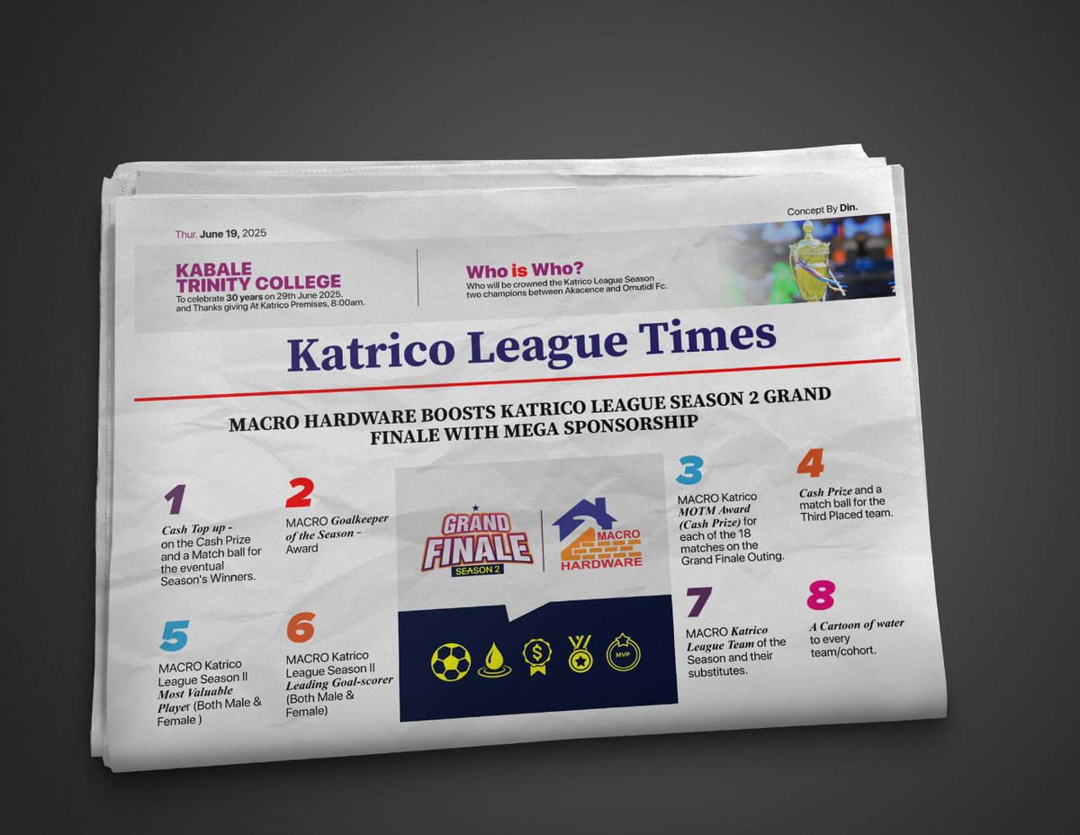 Katrico league season 2 final outing 
#28thJune2025
#KabaleMainStadium
#MacroHardWare