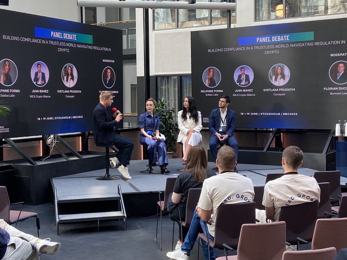 nordicblock's tweet photo. Gm and welcome back for day 2 of the Nordic Blockchain Conference 2025 🙌
Ready for another day in great company!
#NordicBlockchainConference #NBC2025 #NBC25 https://t.co/rxNgDgxNHy