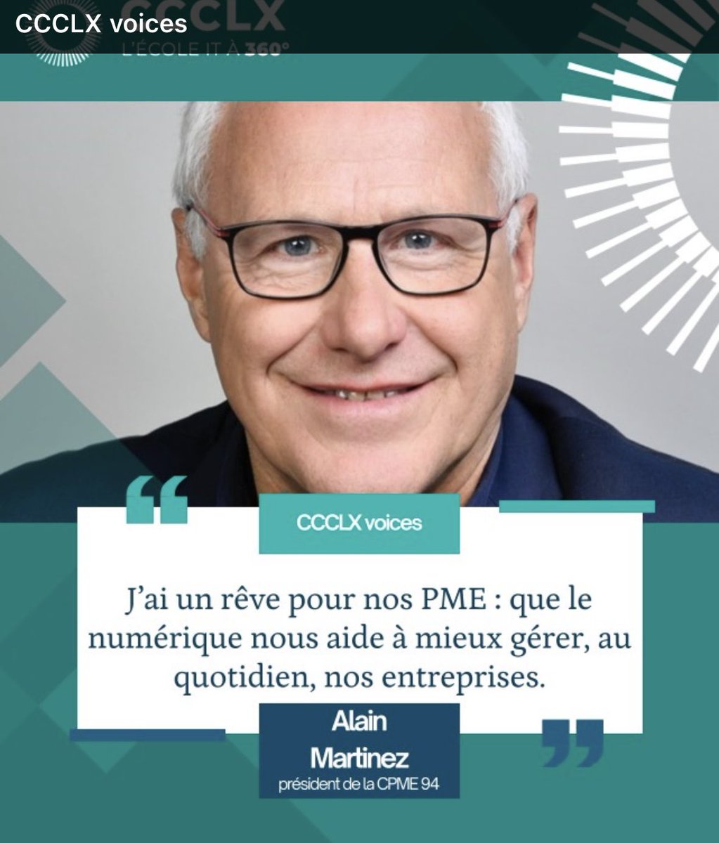 Je fais le rêve que le numérique aide nos pme à mieux gérer le quotidien et les contraintes réglementaires 👍 je soutiens avec la <a href="/cpme94/">CPME 94</a> la nouvelle école #ccclx de <a href="/aivancityschool/">aivancity School for Technology Business & Society</a> #ia