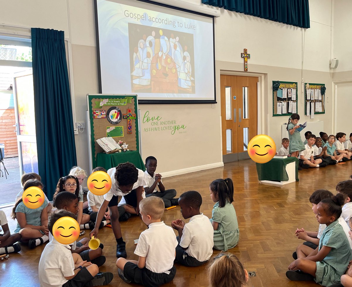 Year 1 led us in a beautiful Prayer&amp;Liturgy to celebrate the Solemnity of Corpus Christi: the Most Holy Body and Blood of Christ. This feast reminds us of the real presence of Jesus in the Eucharist&amp;calls us to live in communion with Him&amp;one another through His example of love.