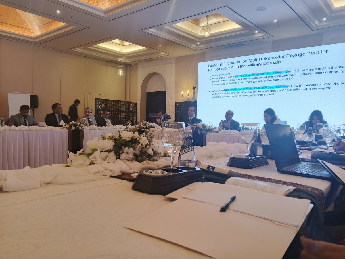 The CISS team discussed responsible AI use in the military domain—addressing regional security priorities, governance challenges, and multistakeholder engagement strategies ahead of #REAIM2025.

#CISS #AIinDefense #UNIDIR #StrategicDialogue #ResponsibleAI #MilitaryTech