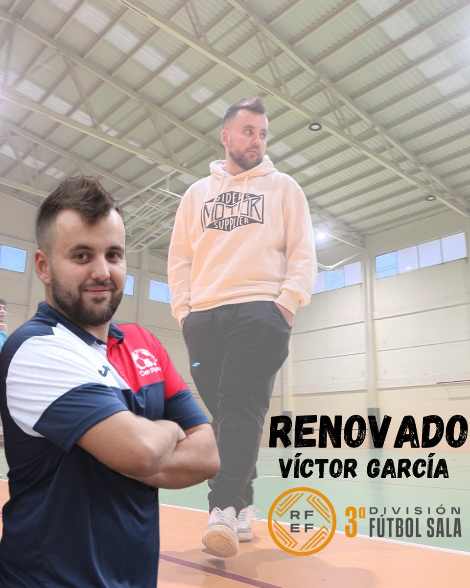 Nuestro míster, VÍCTOR GARCÍA, seguirá un año más al frente del primer equipo.

Confianza y continuidad para quien nos llevó hasta la 3ª RFEF.

💪 ¡Vamos a por más, míster!

#VAMOSDONPAL ❤️⚽️