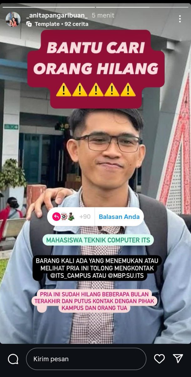 halo kak, izin share foto teman saya barangkali pernah ketemu sama diaa kebetulan saat ini orang tuanya sedang mencari keberadaan teman saya terimakasih kak x.com/messages/media…